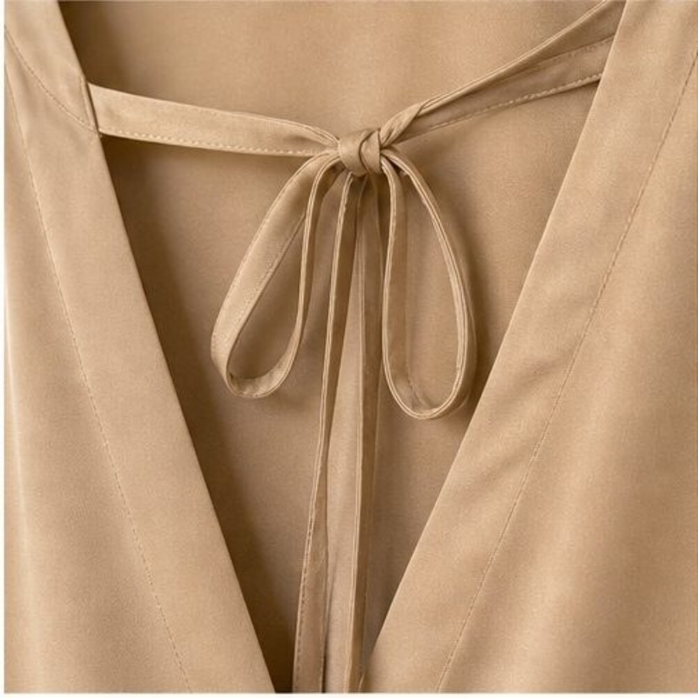 Camel Ruffle Blouse - Picture 4 of 6
